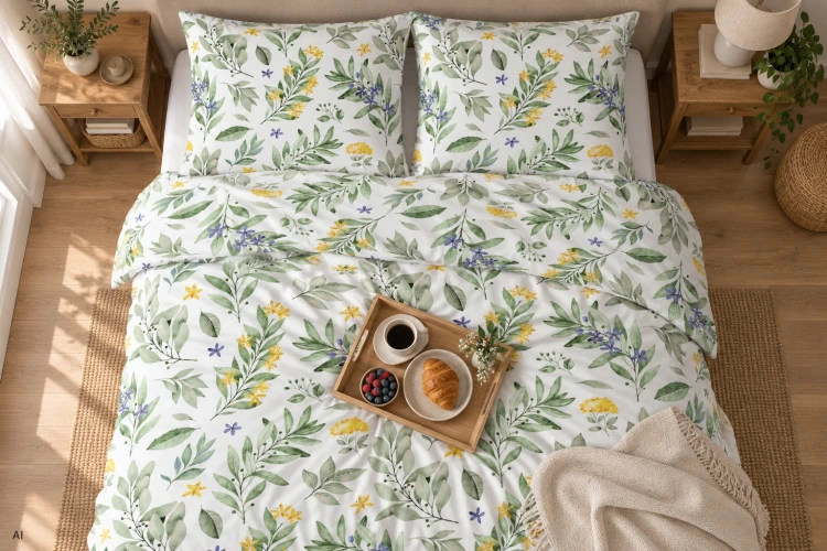 Pościel 160x200 + 2 Poszewki 100% Bawełna P1828 Harmony Collection Famitex