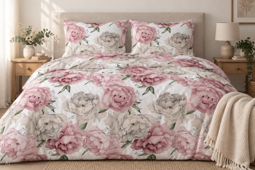 Pościel 160x200 + 2 Poszewki 100% Bawełna P1831 Harmony Collection Famitex