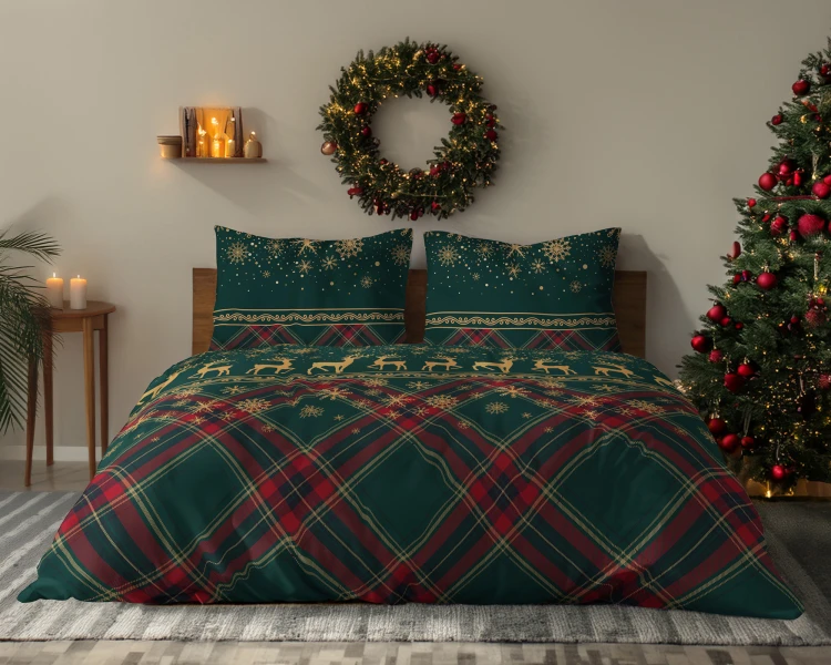 Pościel 220x200cm + 2 Poszewki 100% Bawełna 6058B Detexpol