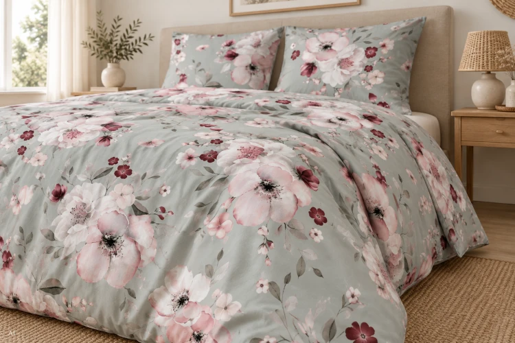 Pościel 160x200 + 2 Poszewki 100% Bawełna P1475 Harmony Collection Famitex