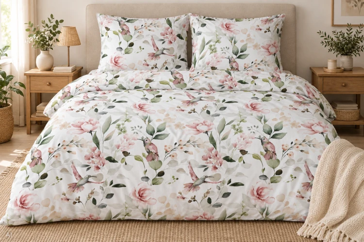 Pościel 160x200 + 2 Poszewki 100% Bawełna P1699 Harmony Collection Famitex