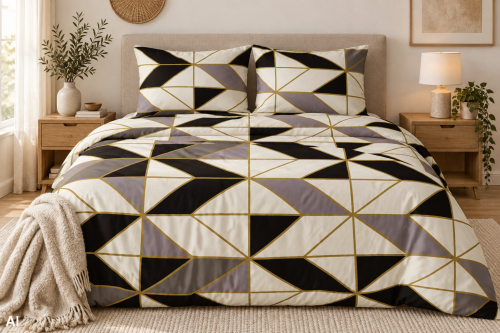 Pościel 140x200 + 2 Poszewki 100% Bawełna P1808 Harmony Collection Famitex