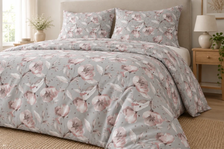 Pościel 140x200 + 2 Poszewki 100% Bawełna P1910 Harmony Collection Famitex