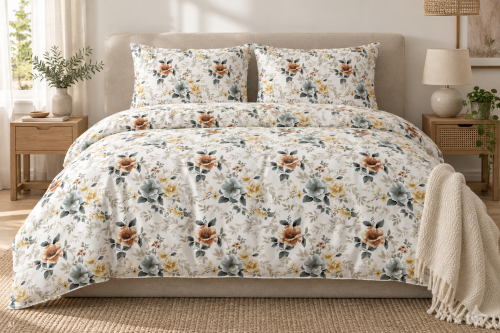 Pościel 160x200 + 2 Poszewki 100% Bawełna P2014 Harmony Collection Famitex