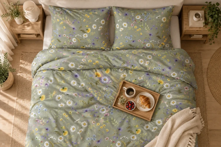 Pościel 140x200 + 2 Poszewki 100% Bawełna P2016 Harmony Collection Famitex