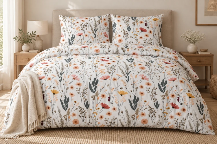 Pościel 180x200 + 2 Poszewki 100% Bawełna P2087 Harmony Collection Famitex