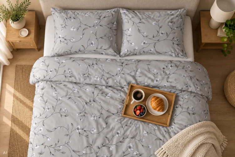 Pościel 160x200 + 2 Poszewki 100% Bawełna P2055 Harmony Collection Famitex