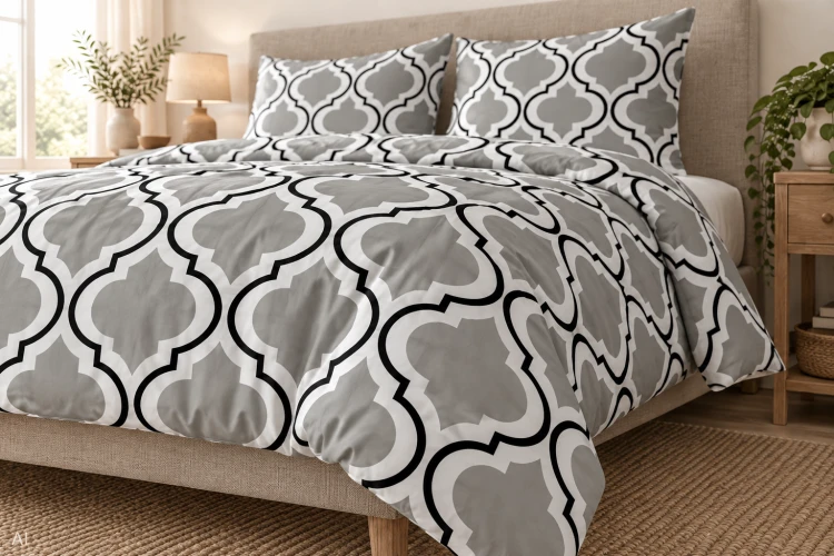 Pościel 160x200 + 2 Poszewki 50x70 100% Bawełna P1354 Harmony Collection Famitex