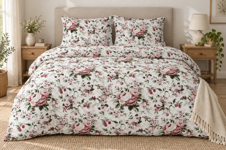 Pościel 160x200 + 2 Poszewki 50x70 100% Bawełna P1055 Harmony Collection Famitex