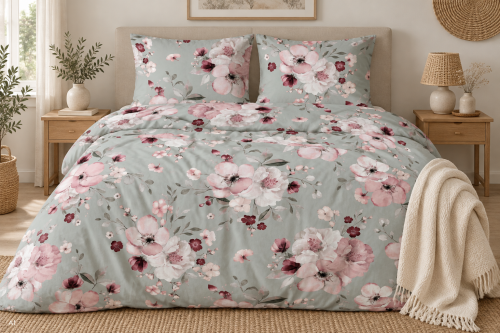 Pościel 140x200 + 2 Poszewki 100% Bawełna P1475 Harmony Collection Famitex