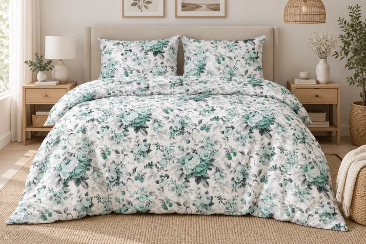 Pościel 150x200 + 2 Poszewki 50x60 100% Bawełna P1054 Harmony Collection Famitex