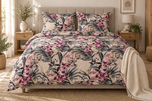 Pościel 150x200 + 2 Poszewki 50x60 100% Bawełna P1618 Harmony Collection Famitex