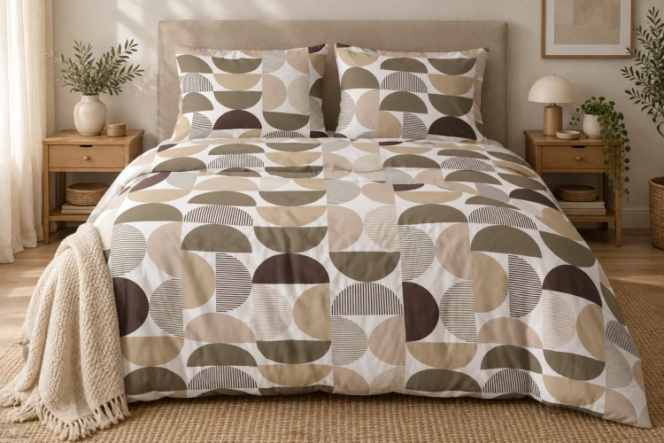 Pościel 150x200 + 2 Poszewki 50x60 100% Bawełna P1658 Harmony Collection Famitex