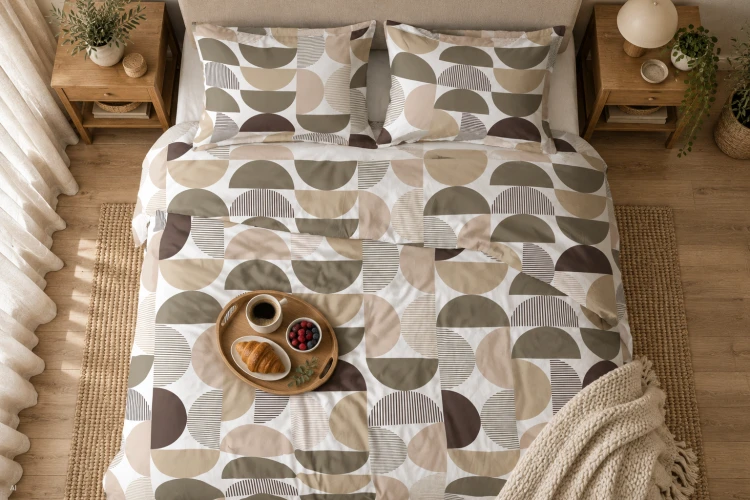 Pościel 150x200 + 2 Poszewki 50x60 100% Bawełna P1658 Harmony Collection Famitex