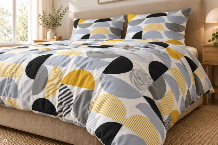 Pościel 150x200 + 2 Poszewki 50x60 100% Bawełna P1657 Harmony Collection Famitex