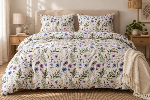 Pościel 140x200 + 2 Poszewki 100% Bawełna P2010 Harmony Collection Famitex