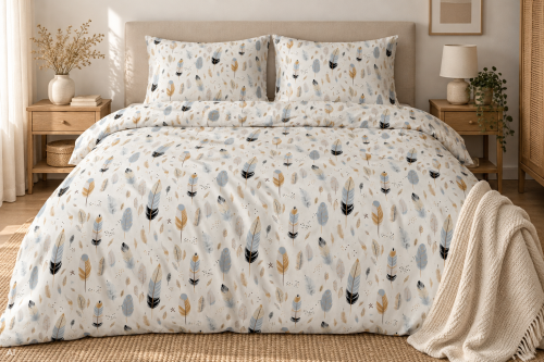 Pościel 140x200 + 2 Poszewki 100% Bawełna P2013 Harmony Collection Famitex