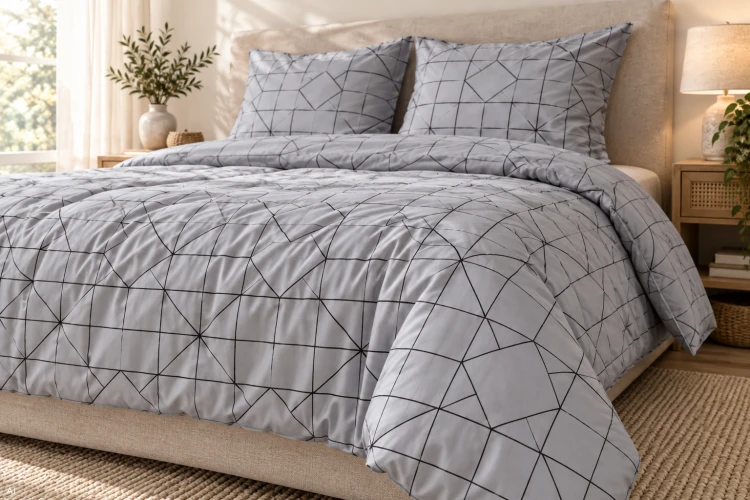 Pościel 140x200 + 2 Poszewki 100% Bawełna P2053 Harmony Collection Famitex
