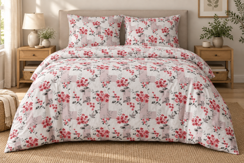 Pościel 200x200 + 2 Poszewki 100% Bawełna P2061 Harmony Collection Famitex