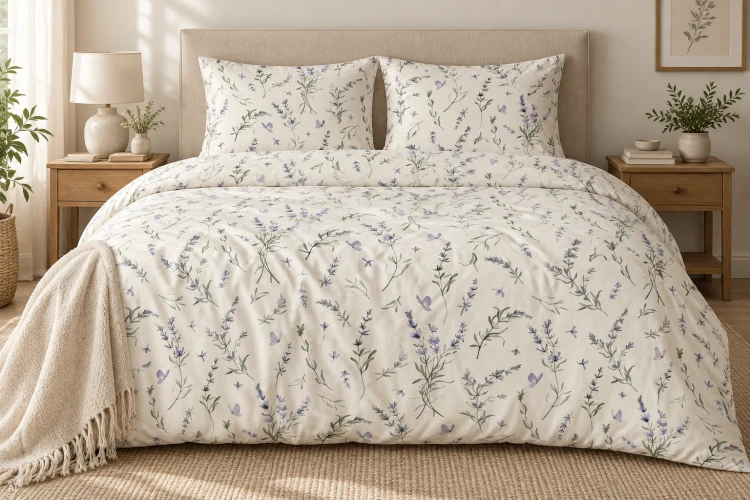 Pościel 140x200 + 2 Poszewki 100% Bawełna P2106 Harmony Collection Famitex