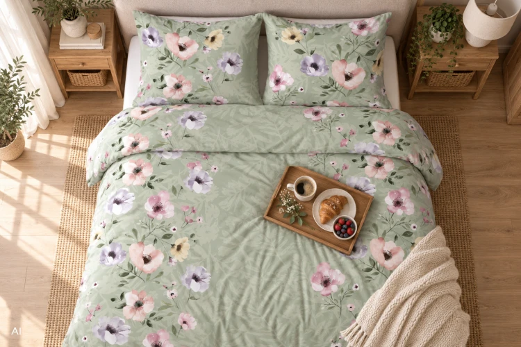 Pościel 150x200 + 2 Poszewki 50x60 100% Bawełna P1993 Harmony Collection Famitex