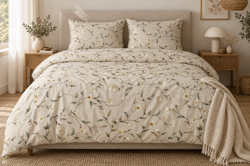 Pościel 150x200 + 2 Poszewki 50x60 100% Bawełna P2054 Harmony Collection Famitex