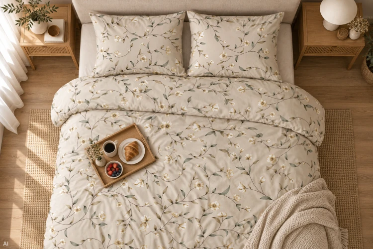 Pościel 150x200 + 2 Poszewki 50x60 100% Bawełna P2054 Harmony Collection Famitex