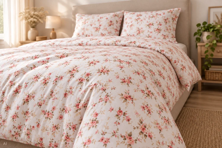 Pościel 160x200 + 2 Poszewki 100% Bawełna P1276 Harmony Collection Famitex