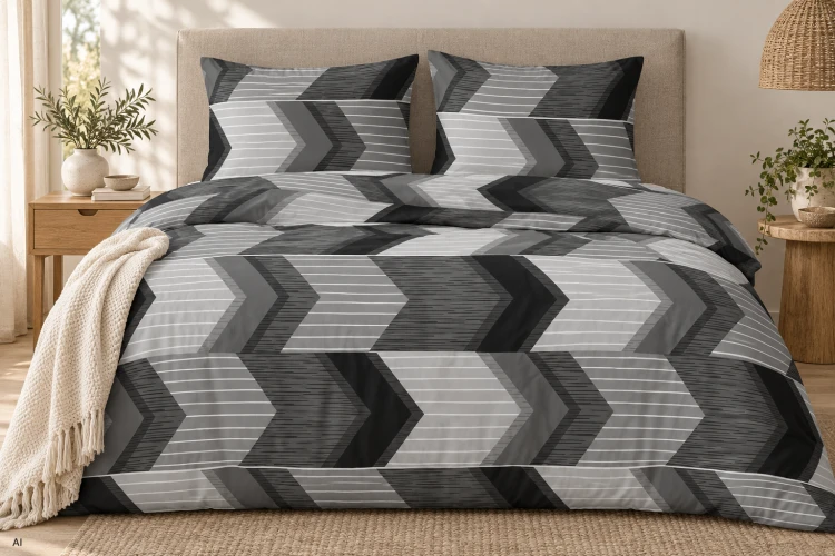Pościel 160x200 + 2 Poszewki 100% Bawełna P1838 Harmony Collection Famitex