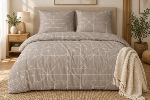Pościel 160x200 + 2 Poszewki 100% Bawełna P2052 Harmony Collection Famitex