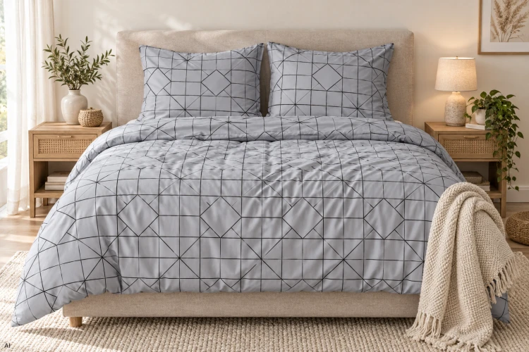 Pościel 160x200 + 2 Poszewki 100% Bawełna P2053 Harmony Collection Famitex