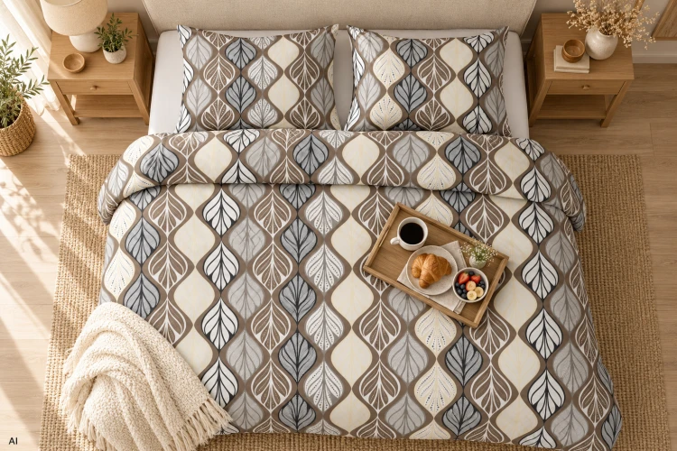 Pościel 160x200 + 2 Poszewki 50x70 100% Bawełna P1898 Harmony Collection Famitex