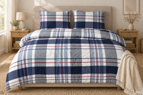 Pościel 200x200 + 2 Poszewki 100% Bawełna P1846 Harmony Collection Famitex