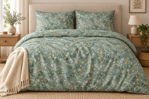 Pościel 160x200 + 2 Poszewki 50x70 100% Bawełna P2067 Harmony Collection Famitex