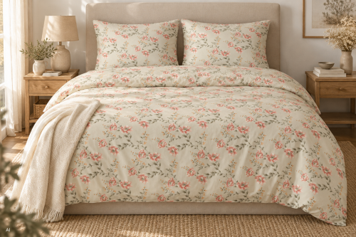 Pościel 160x200 + 2 Poszewki 50x70 100% Bawełna P2082 Harmony Collection Famitex