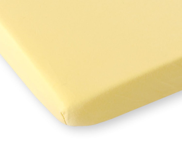 Prześcieradło Dziecięce JERSEY z gumką 70x140 Żółte