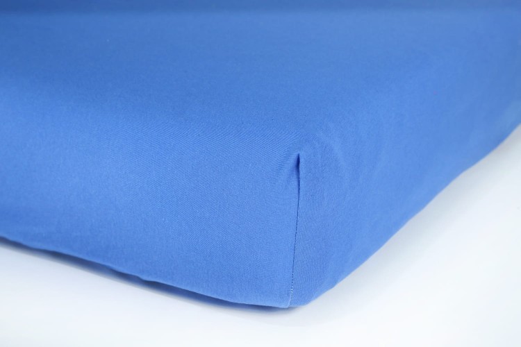 Prześcieradło z gumką 120x200 cm Niebieski Jersey Famitex