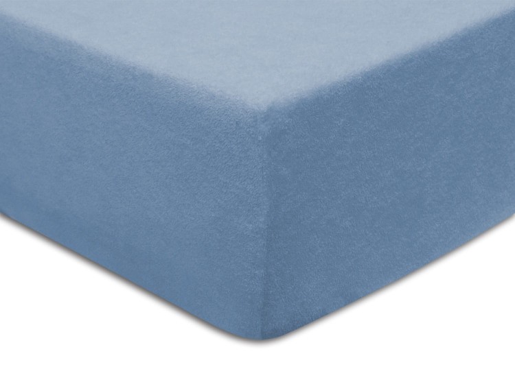 Prześcieradło z gumką 100x200 cm Niebieski Frotte Famitex