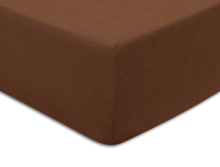 Prześcieradło z gumką 100x200 cm Brąz Frotte Famitex
