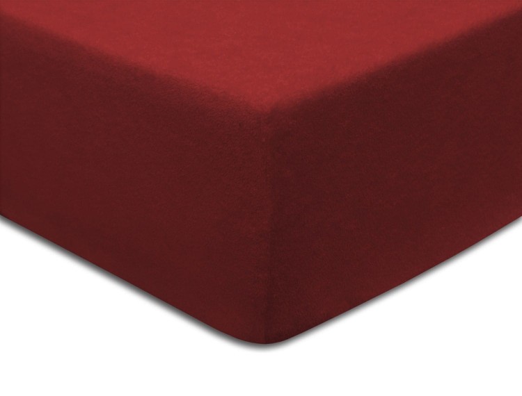 Prześcieradło z gumką 90x200 cm Bordowe Frotte Famitex